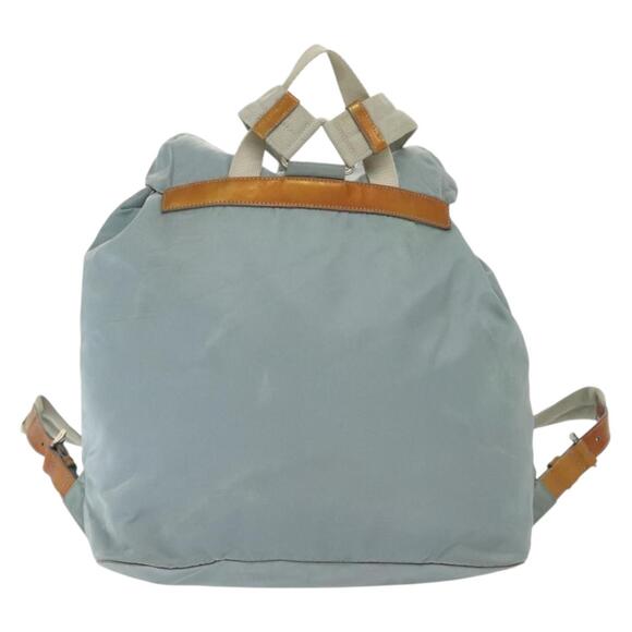 PRADA Backpack Nylon Light Blue Silver - Picture 3 of 13